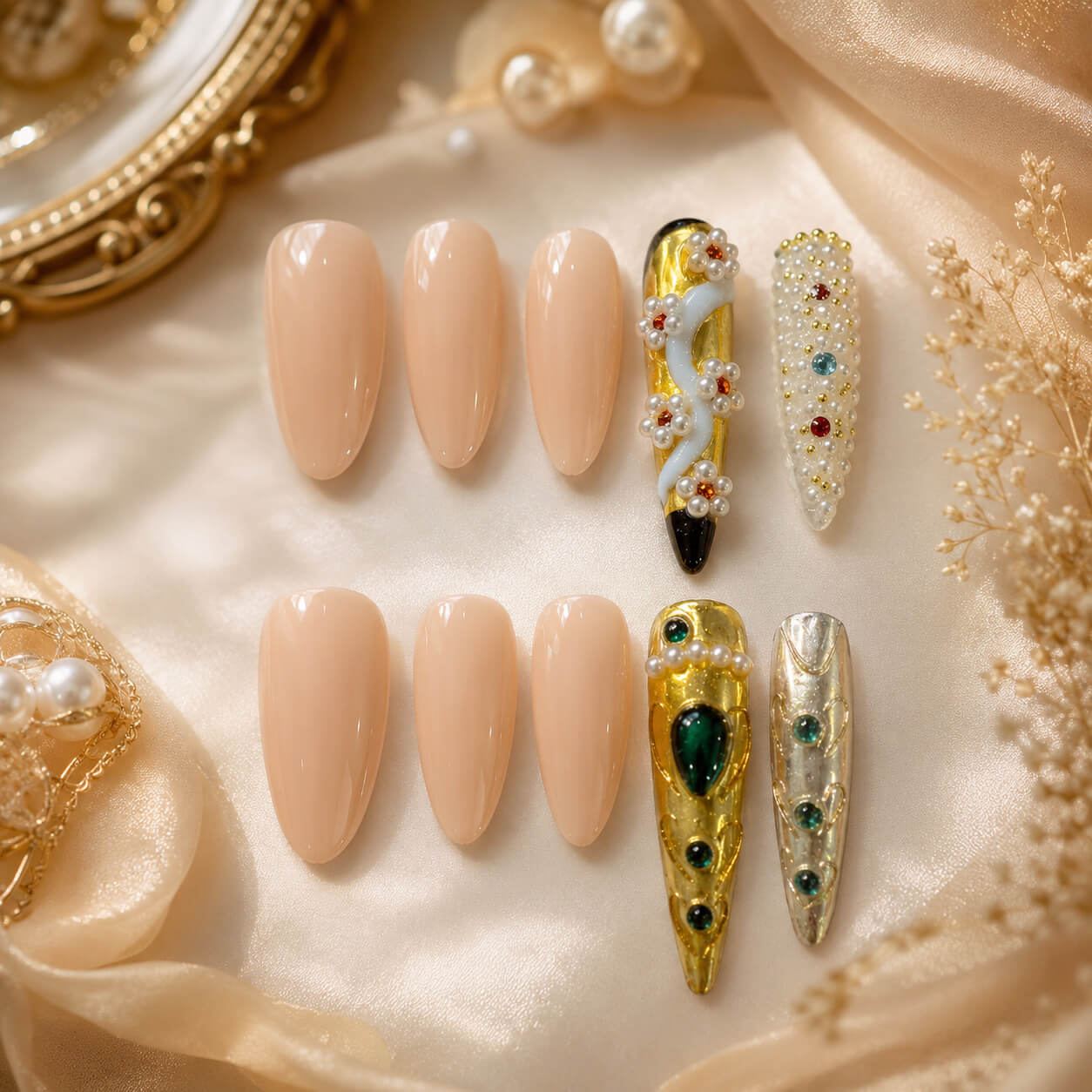 Aurelia Heirloom ｜ Handcrafted Couture Press-On Nails